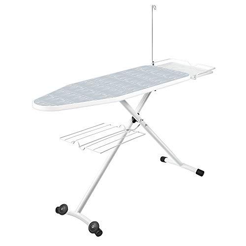 Polti Fpas0001 Vaporella Asse da Stiro Piano con Ruote di Trasporto, Supporto Porta Biancheria, 122 X 43.5 Cm