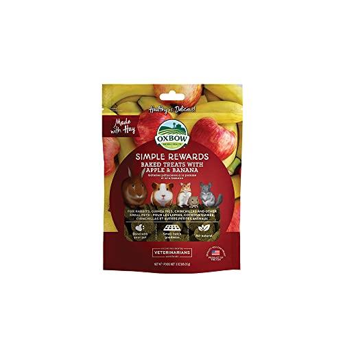 OXBOW Animal Health Simple Reward Apple Banana Oven Baked Fiber Rich Treats 2z