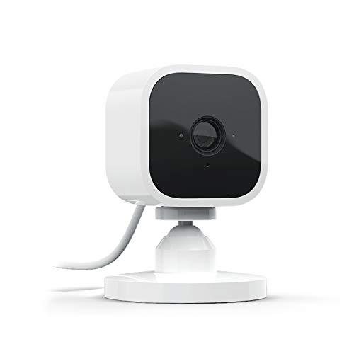 Blink Mini - Videocamera di sicurezza intelligente per interni, plug-in, compatta, con video in HD a 1080p, rilevazione di movimento, compatibile con Alexa – 1 videocamera