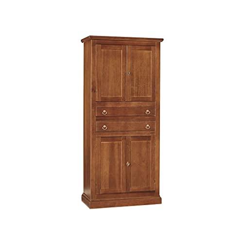 Milani Home s.r.l.s. Armadio in Legno Massello 80x40x170