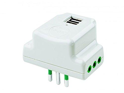 FME 80272 Adattatore Triplo, 10A+3P +2 USB, 87800
