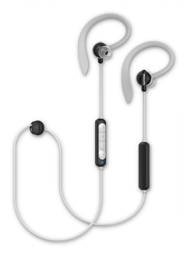 Philips A4205BK/00 Cuffie Bluetooth Sport Wireless In Ear (Cardiofrequenzimetro, Microfono, Driver Neodimio 10 mm, Impermeabilità IPX5, Ricarica Rapida, Supporti per L'orecchio) - Modello 2020/2021