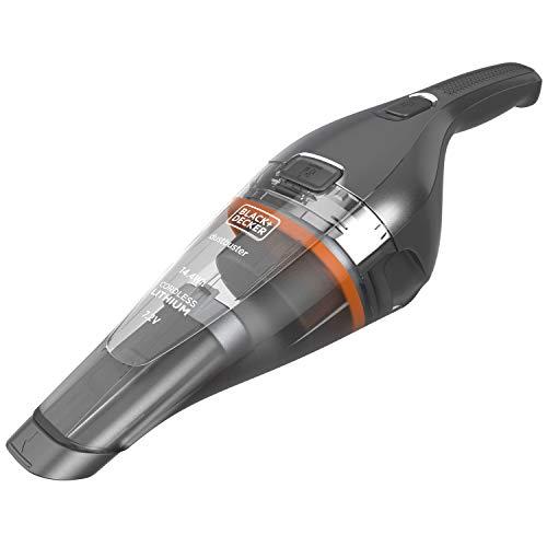 BLACK+DECKER NVC220WC-QW, Aspirapolvere a Mano Senza Fili, 15,5 Airwatt, capacità della Ciotola 385 ml, Base di Ricarica, Grigio Metallizzato
