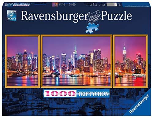 Ravensburger Puzzle, Puzzle 1000 Pezzi, Luci a New York, Formato Panorama, Puzzle per Adulti, Puzzle New York, Puzzle Ravensburger - Stampa di Alta Qualità