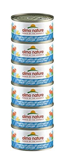 almo nature Megapack Tonno dell'Atlantico - cibo umido per gatti adulti 100% naturale - pacco da 6x70g lattine