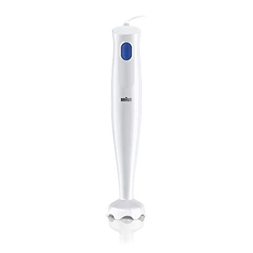 Braun Frullatore a Immersione MQ10.000P MultiQuick 1, Minipimer Leggero,  con Sistema EasyTwist per cambiare facilmente accessorio, Tecnologia Splash  Control niente schizzi, Bianco