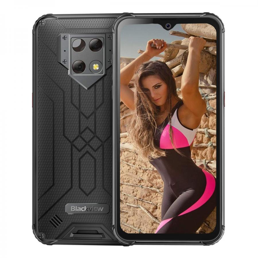 Blackview BV9800 Pro - 48 MP + 16 MP, 6 GB + 128 GB Helio P70, telefono Cellulare Robusto Android 9.0 IP68, batteria 6580mAh, ricarica wireless Qi, doppia SIM NFC Nero