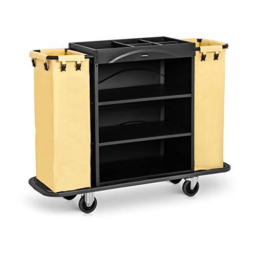 Uniprodo Carrello Biancheria Hotel Carrello di Servizio ai Piani UNICLEAN 142B (150 kg, 2 Sacchi Biancheria)
