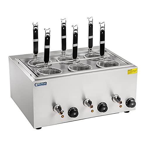 Royal Catering - RCNK-6 - Cuocipasta a 6 Cestelli - Capacità 4 L