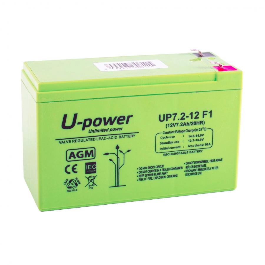 Batteria al piombo AGM 7,2 Ah 12 V Faston F1 4,8 mm