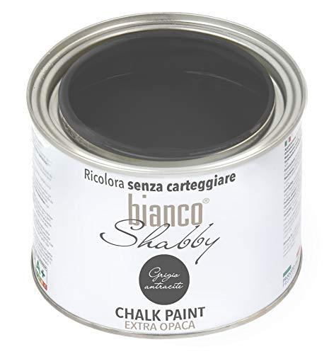 CHALK PAINT Grigio Antracite Pittura Shabby Chic Vintage per Mobili e  Pareti EXTRA OPACO (500 ml)
