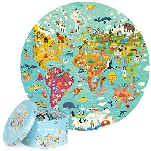 Puzzle Mondo Con Animali Per Bambini - Puzzle Bambini da 5 a 8 Anni 150  pezzi - Giochi Da Tavolo Bambini 6 Anni - Puzzle Rotondo Per Bambini Con  Porta Puzzle - Diametro 58cm Ecofriendly By Boppi