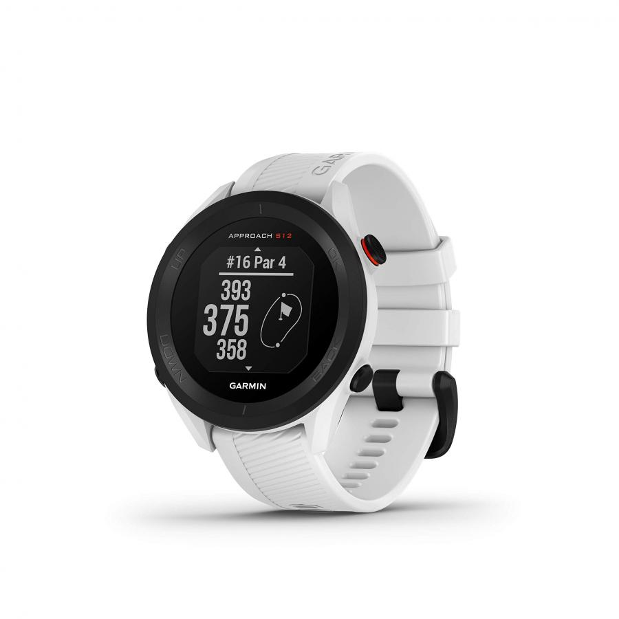 Garmin Approach S12 (white), Orologio Golf, GPS, 42.000 campi internazionali, Distanze colpi, green e ostacoli, Rilevamento statistiche personali