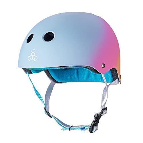 Triple Eight Certified Sweatsaver, Casco per Bici e Skateboard Unisex-Adulto, Tramonto, S/M