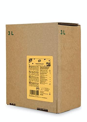 KoRo - Succo di melograno biol Bag-in-Box 3 l - 100% di succo diretto di melograno biologico senza zucchero aggiunto in confezione convenienza