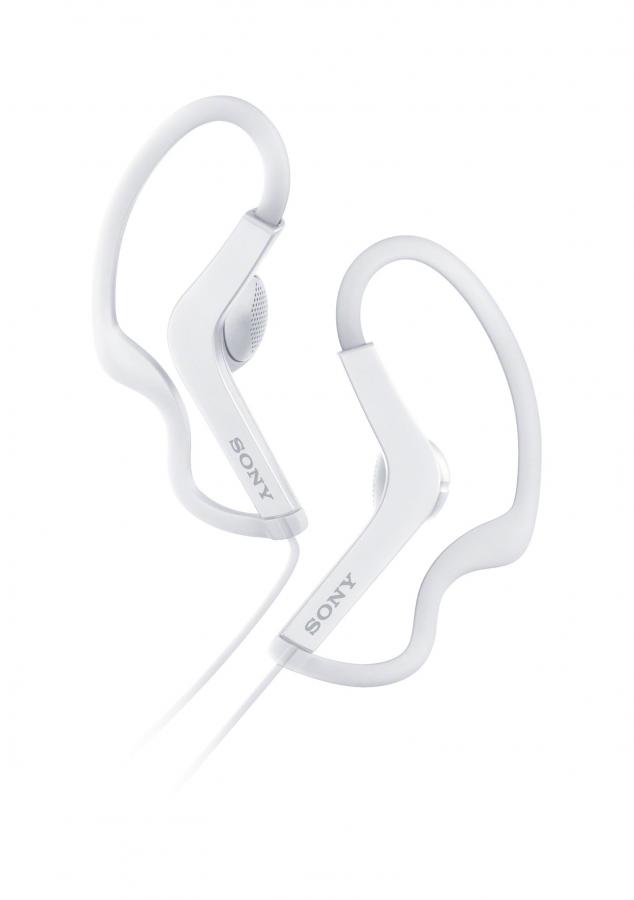 Sony Mdr-As210 - Cuffie In-Ear Sportive, Archetti Ad Anello Regolabili, Resistenti a Umidità E Spruzzi, Bianco