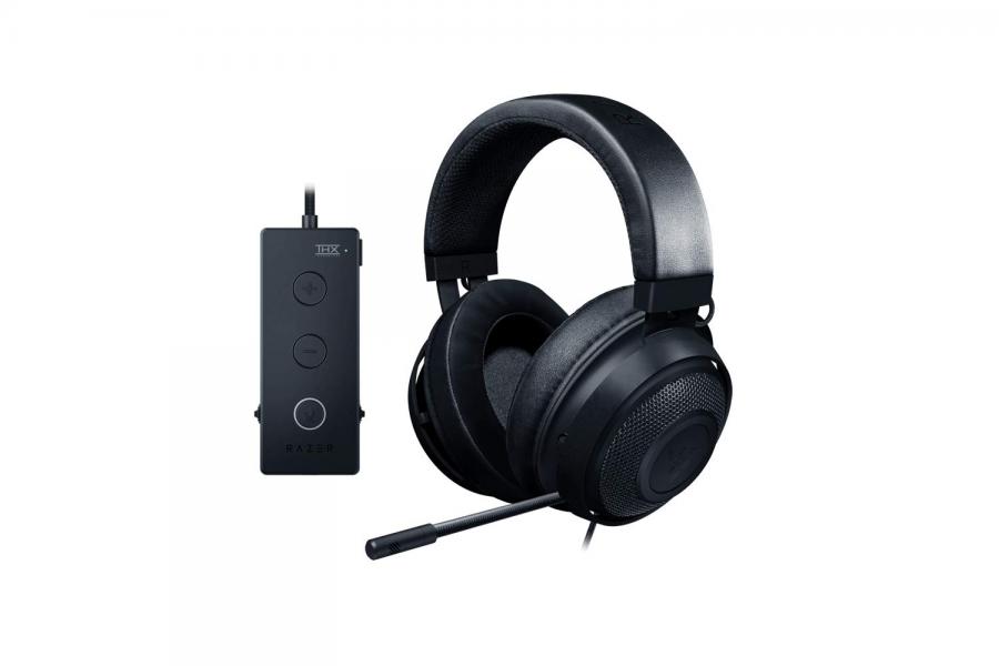 Razer Kraken Tournament Edition, Cuffie da Gioco e-Sports Completamente Cablate con Controllo Audio Completo e THX Spacial Audio, Nero