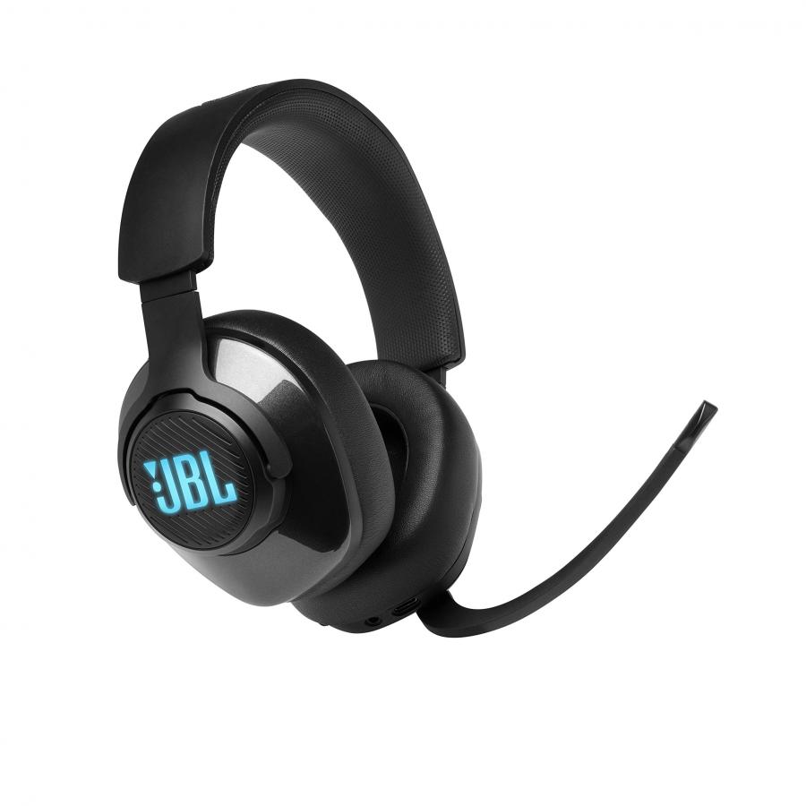 JBL Quantum 400 Cuffie Gaming Over-Ear con Filo USB, Headset da gioco con Microfono, Surround su PC e RGB, compatibilità Multipiattaforma PC e Console, Colore Nero