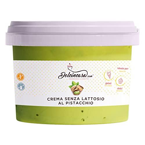 Crema Senza Lattosio Pistacchio Crema Spalmabile al gusto di Pistacchio pronta per l'utilizzo - Confezione da 500 Gr - Senza Lattosio - Senza Glutine