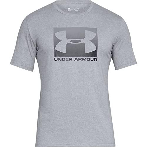 Under Armour UA BOXED SPORTSTYLE, Maglietta Uomo, Grigio (Steel Light Heather / Graphite / Black) , M