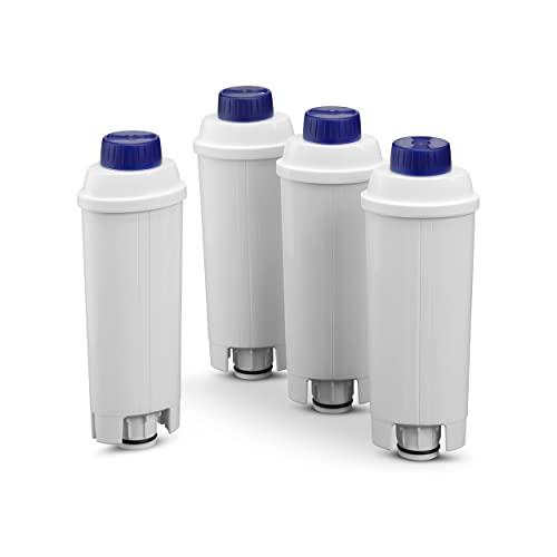 De'Longhi Coffee Machine Water Filter, Filtro Addolcitore Acqua, Ricambio Filtro Macchina Caffè, per Macchine da Caffè Automatiche della Serie Ecam, Pacchetto da 4 Filtri per l'Acqua, DLSC321