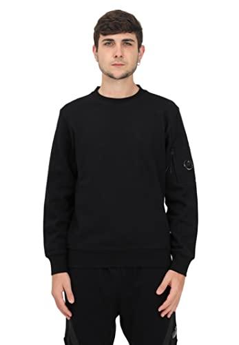 C.P. COMPANY Felpe Uomo Girocollo Nero Felpa a Girocollo Autunno Inverno 2022/23 100% Cotone 13CMSS022A-005086W 999 XL