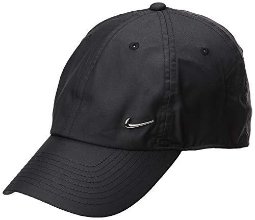 Nike H86 cap Metal Swoosh, Berretto da Baseball Unisex Adulto, Nero/Argento, Taglia unica