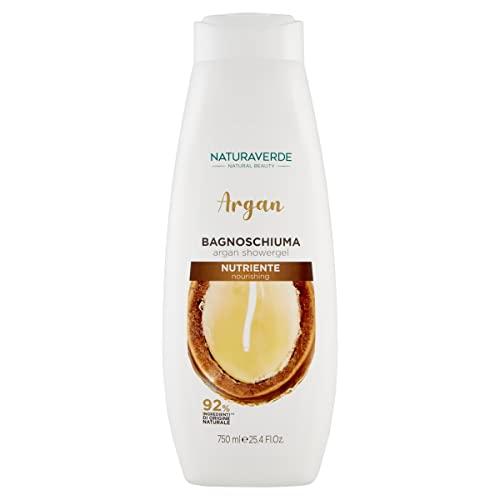 Naturaverde | Natural Beauty - Bagnoschiuma Argan Nutriente, Docciaschiuma per la Famiglia, Bagno Schiuma, Bagnodoccia, Bagno Doccia, Bagnoschiuma Uomo, Bagnoschiuma Donna, Sapone per il Corpo, 750ml