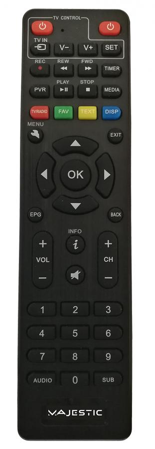 MAJESTIC sat-440 decoder tivu'sat Alta Definizione Telecomando Universale USB hdmi spdif scart hevc Main 10 Lettore Smart Card