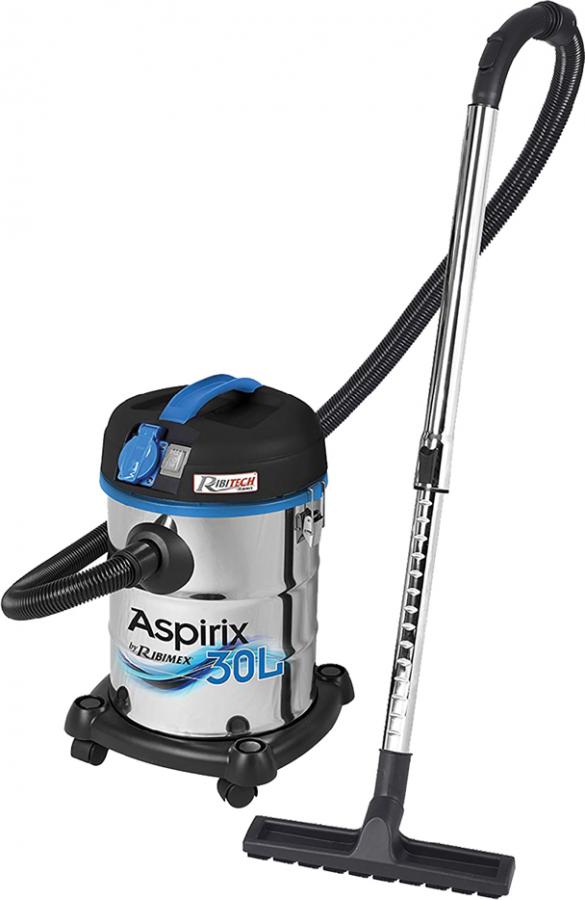 Bidone Aspiratutto Aspiraceneri Aspiraliquidi con Ruote Capacità 30 Litri Potenza 1200 watt colore Inox - PRASP31LPE