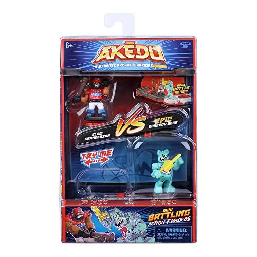 Akedo Glam Granderson VS Epic Shreddy Bear, Set di Gioco Completo per Iniziare la Battaglia, 2 Guerrieri Akedo e 2 Controller Inclusi, per Bambini a Partire da 6 Anni, AKE01200 , Giochi Preziosi