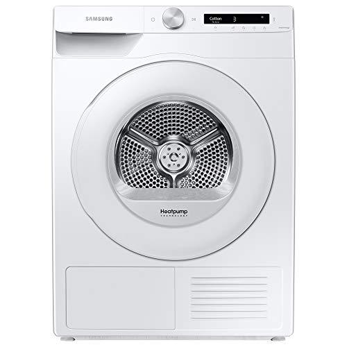 Samsung Elettrodomestici DV90T5240TW/S3 Asciugatrice Ai Control Optimal Dry, Front Load, 9 kg, Bianco, Oblò Bianco