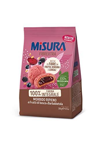 Misura Frollino Integrale Fibrextra | Con farcitura ai Frutti di bosco e Barbabietola | 100% Farina Integrale | Confezione da 260 grammi