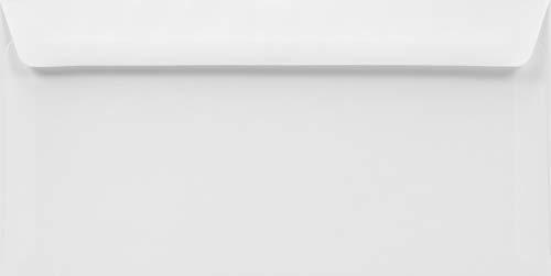 Netuno 100 buste lettera lunghe bianche formato DL 110x220mm 100g Lessebo  Smooth White buste americane DL ecologiche bianche per feste compleanno  matrimonio taglio dritto lembo gommato