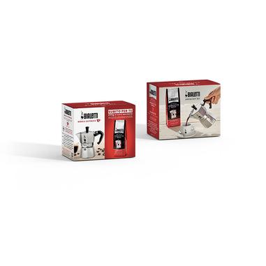 Bialetti Moka Express 3tz + Perfetto Moka 200gr - Nuovo Classi