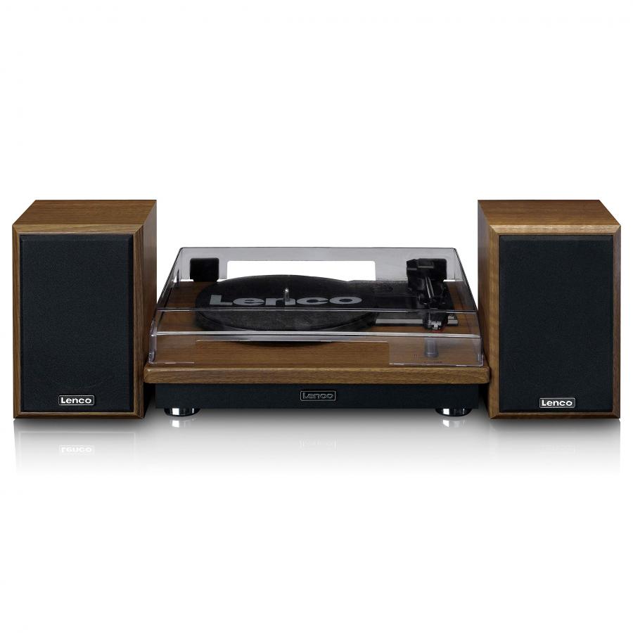 Giradischi Lenco (Ls 100 Wd) Legno Con Diffusori Acustici Incorporati 2 X 10w Rms