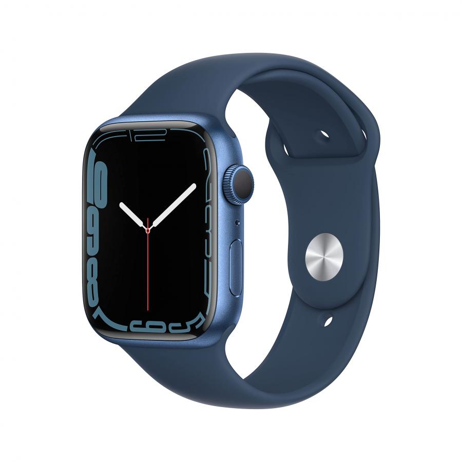 Apple Watch Series 7 (GPS) Cassa 45 mm in alluminio blu con Cinturino Sport blu abisso - Regular