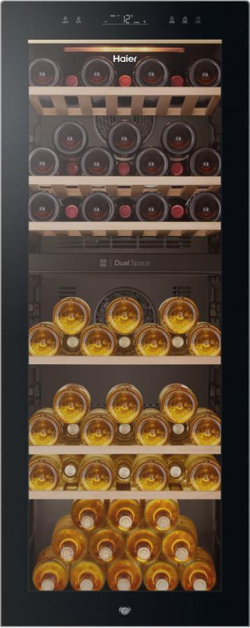 HWS77GDAU1 Cantinetta Vino Frigo 77 bottiglie Classe G 2 Zone Raffreddamento WiFi colore Nero Wine Bank 50 Serie 7