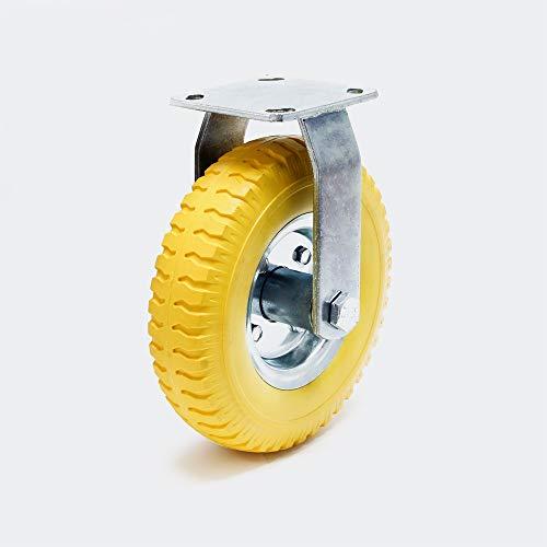 Wiltec Ruota da Trasporto Anti-Foratura 225x58mm con Supporto Fisso e Disco in Metallo