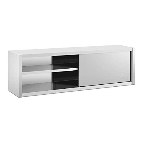 Royal Catering RCSSWC-200X45-S - Armadietto pensile in acciaio INOX, 200 x 45 cm, 30 kg