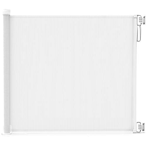 VOUNOT Cancelletto per Bambini Estensibile, 0-180 cm Cancello Barriera Sicurezza Griglia Espandibile per Porte, Scale e Corridoi, Uso Interni ed Esterni, Bianco
