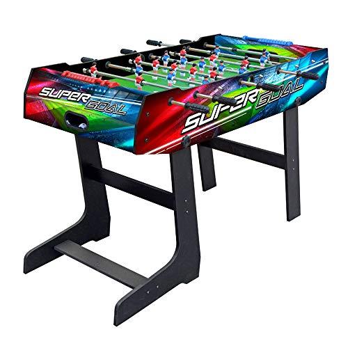 Sport1-Calcetto Calciobalilla vs 11 con Aste Telescopiche CM 121 x 61 x 85 Richiudibile, Supergoal Salvaspazio in Verticale