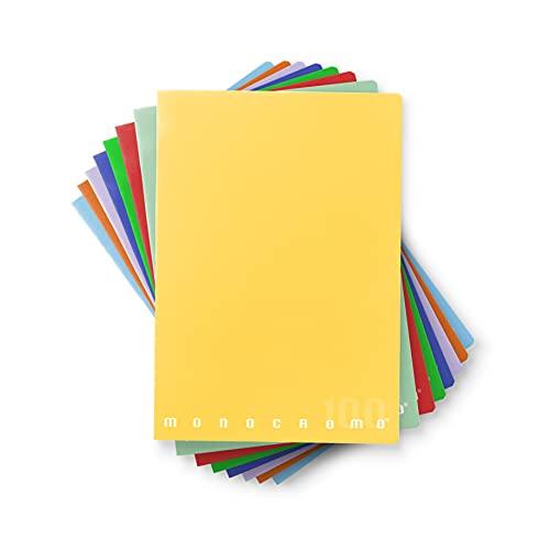 Pigna Monocromo 02298880Q, Quaderno Formato A4, Rigatura 0Q, Quadretti 5 Mm con Margine per 2° e 3° Elementare, Carta 100G/Mq, Pacco da 10 Pezzi