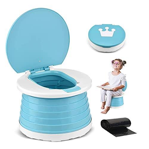 Vasino Per Bambini Vasino Portatile Per Bambini Da Viaggio Vasino Per  Bambini WC Portatile Vasino Pieghevole Da Viaggio Toilette Pieghevole  Bambini Per Campeggio Indoor Outdoor-15pcs Sacchetti Vasino