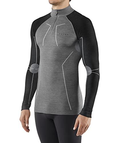 Falke Wool-Tech Light Regular Chemise, Black Grey Mel, XL Uomo