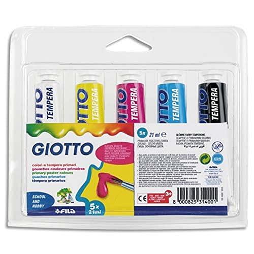 Giotto 065000 5 Tubi colori primari 21 ml Assortiti