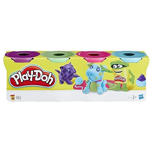 CR-PLAYDOH 4VASETTI BIANCO/ROSSO/GIALLO/CELESTE 448G