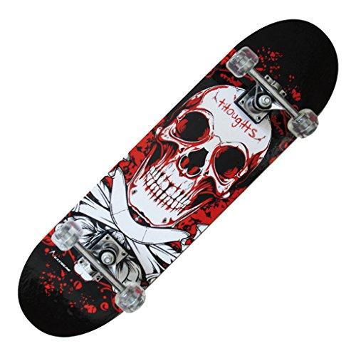 Skateboard Nextrime TRIBE PRO BLOODY SKULL con Teschio Antiscivolo
