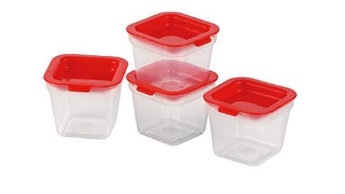 Tescoma 891872 Purity Mini Contenitori Igienici per Freezer, 4 Pezzi, Plastica, Trasparente