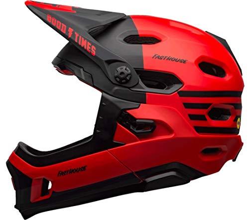 BELL Super DH, Casco Unisex, Fasthouse Matte Red/Black, Small